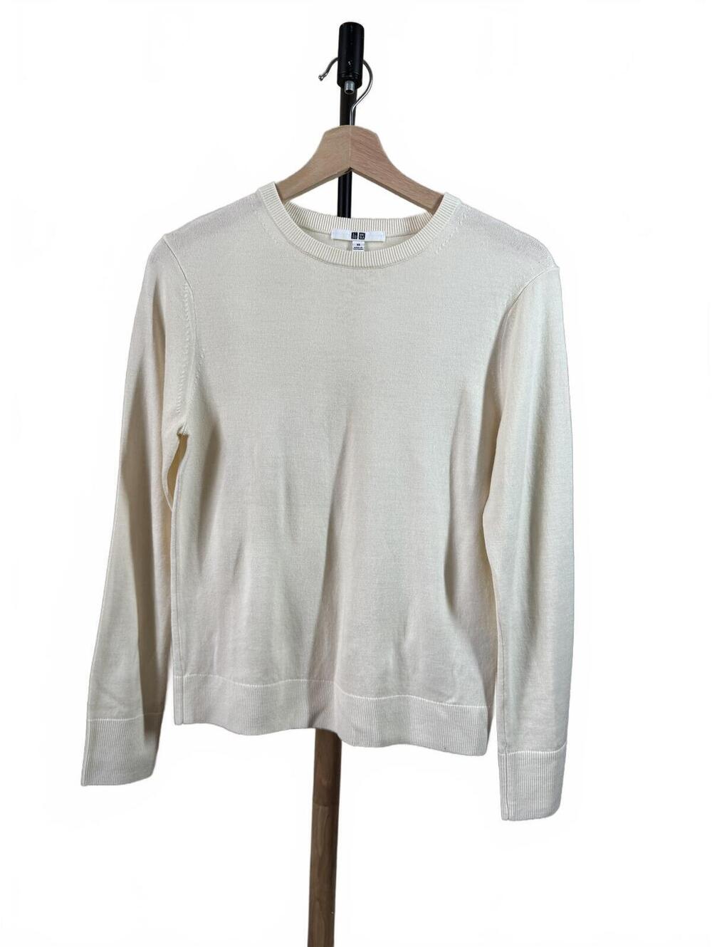 Uniqlo Cream Lightweight Crewneck Sweater - Size XS